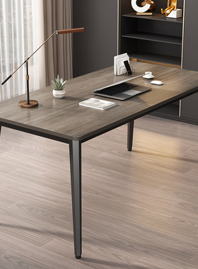 简易电脑桌钢木书桌办公桌简约现代双人经济型台式桌子家用写字台