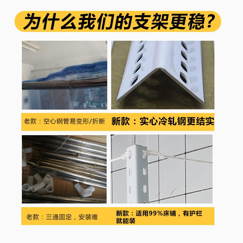 学生宿舍蚊帐支架上铺床帘床架带杆子架子结实单买配件可伸缩一套图片