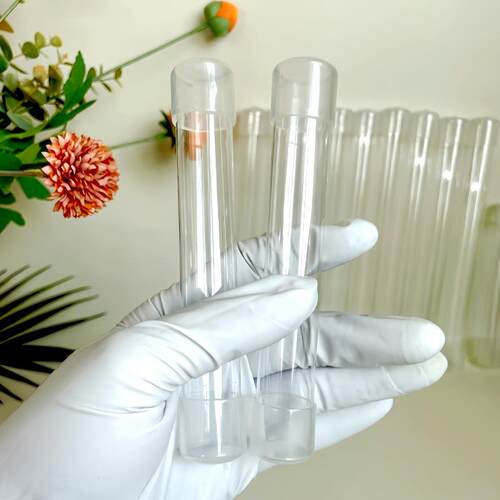 PVC/PC透明管配堵头透明软胶帽圆管包装线香香管试用装刷子包装管
