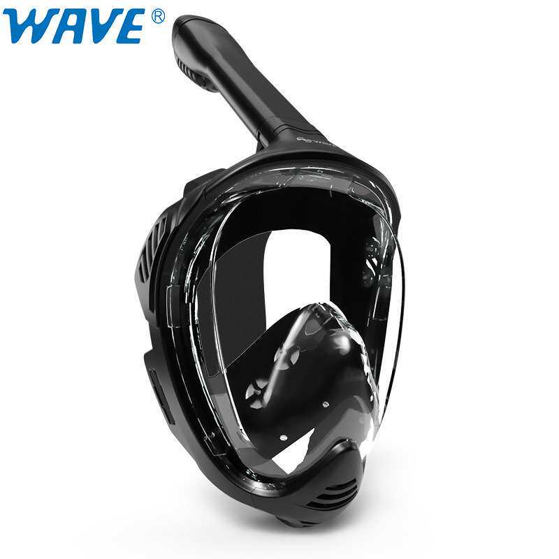 wave热卖浮潜面罩 全脸潜水镜面镜全干式呼吸管潜水面罩