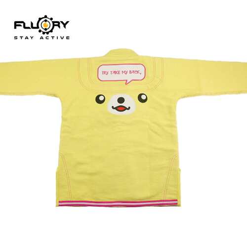 FLUORY火垒巴西柔术服女轻松熊可爱BJJ GI比赛训练加厚柔道服成人
