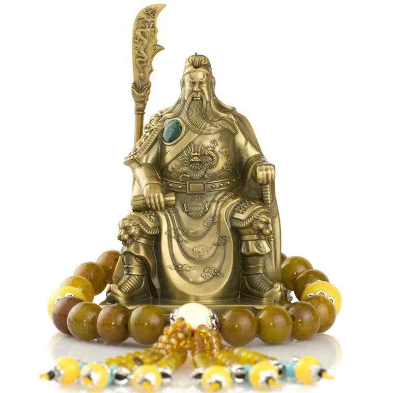 汽车摆件关公车内中控台装饰品关羽关云长车上用品抖音网红爆款