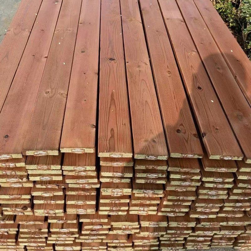 户外防腐木樟子松碳化木方木条木龙骨立柱庭院地板室外葡萄架廊架