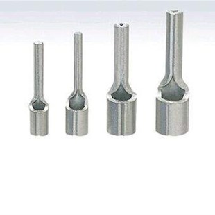 PTN1.25 10预绝缘端子黄铜线耳冷压接线端子头针型裸头插针1平方