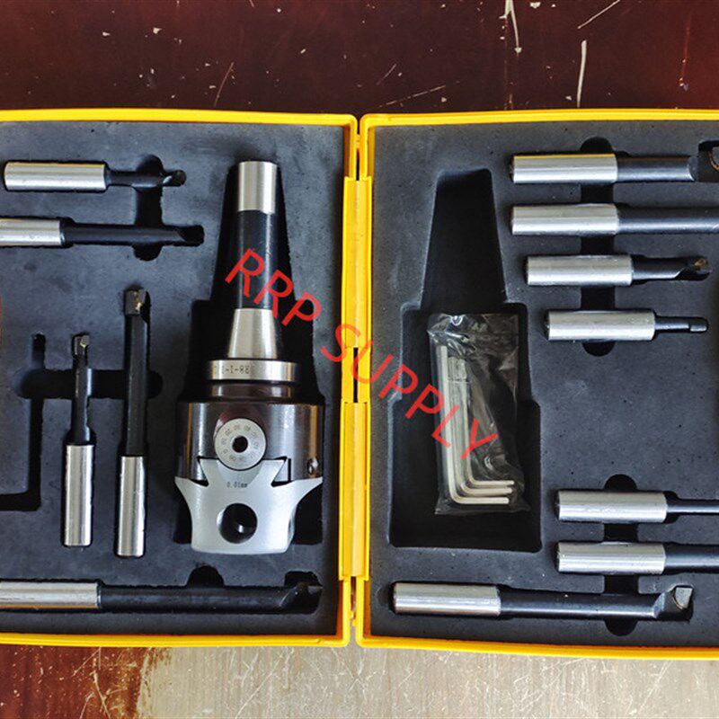 R8柄(M12), F1-18 75mm镗头镗刀柄镗刀杆套装。铣床用镗孔器