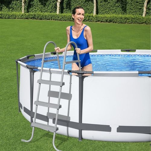 Bestway107m游泳池扶梯双面扶梯泳池配套设备爬梯水池梯