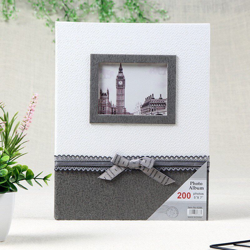新款7寸相册200张特种纸面相册本办公影集复古风家庭插页式礼品册