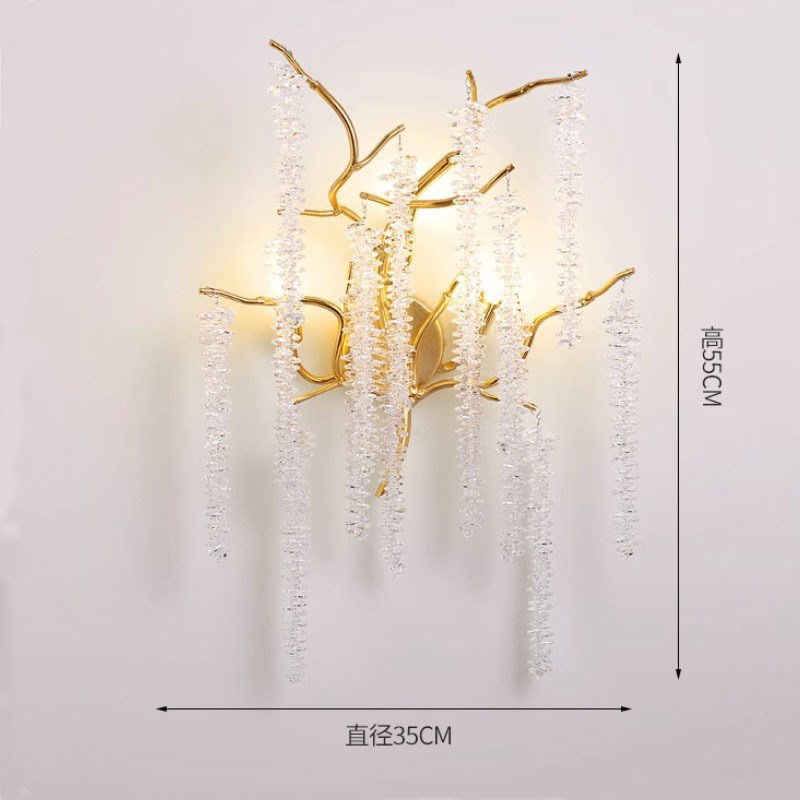 轻奢餐厅吊灯水晶灯新款艺术创意树枝客厅美式水晶源头工厂中山