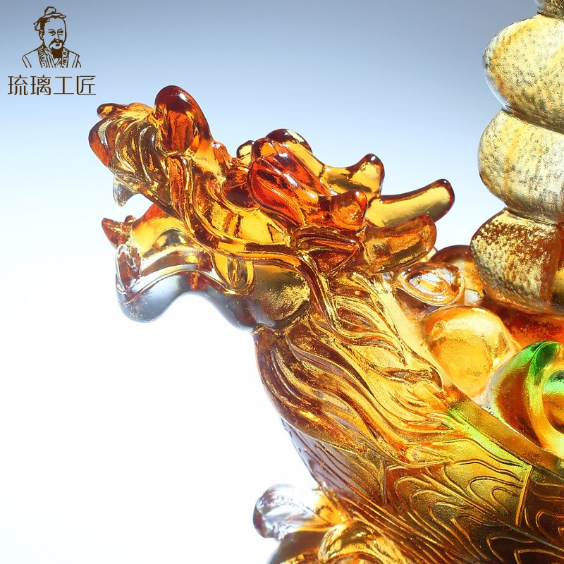 琉璃工艺品一帆风顺帆船摆件饭店开业礼品实用大气创意中式中国风