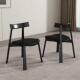 意式 实木餐椅现代简约椅吃饭凳子商用洽谈椅极简实木椅酒店设计师