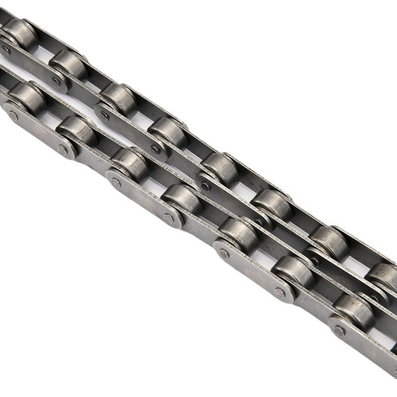 双节距大小滚子工业传动输送链条/大小滚珠C2040空芯链板