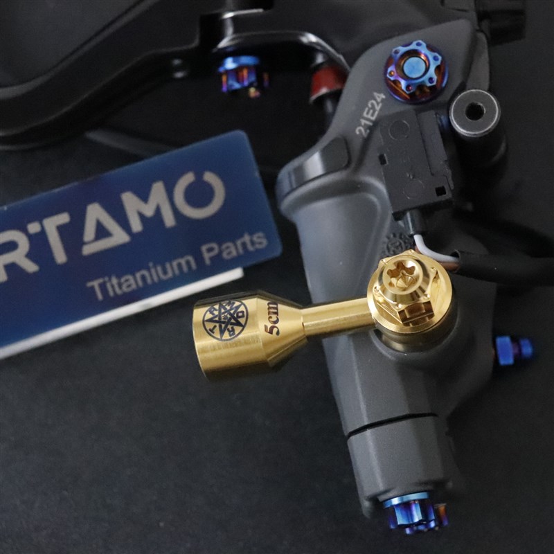 瑞莫 布雷博下泵/RCS风速上泵M10x1.0钛合金鱼眼弯管油管延长管