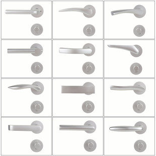 太空铝磁吸分体门锁室内卧室房门锁木门5572白色分体锁7255执手锁