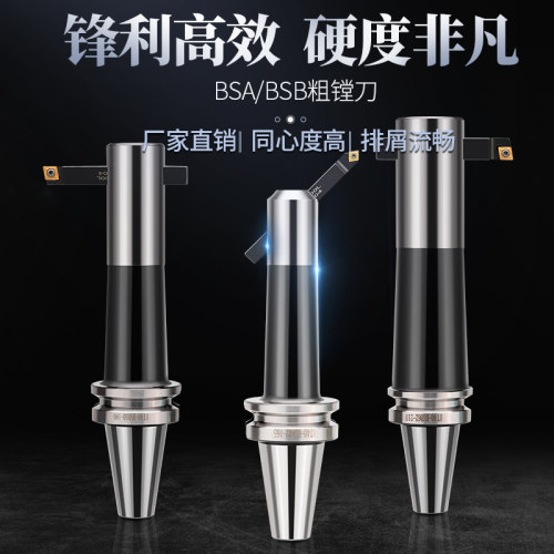 粗镗刀柄斜插BSA90度45度粗镗加工中心BT40-BSA20/25/30/38/42/50