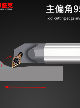 数控内孔刀杆高速钢抗震车刀H08K10K12M16Q-SDUCR07/11主偏角95度