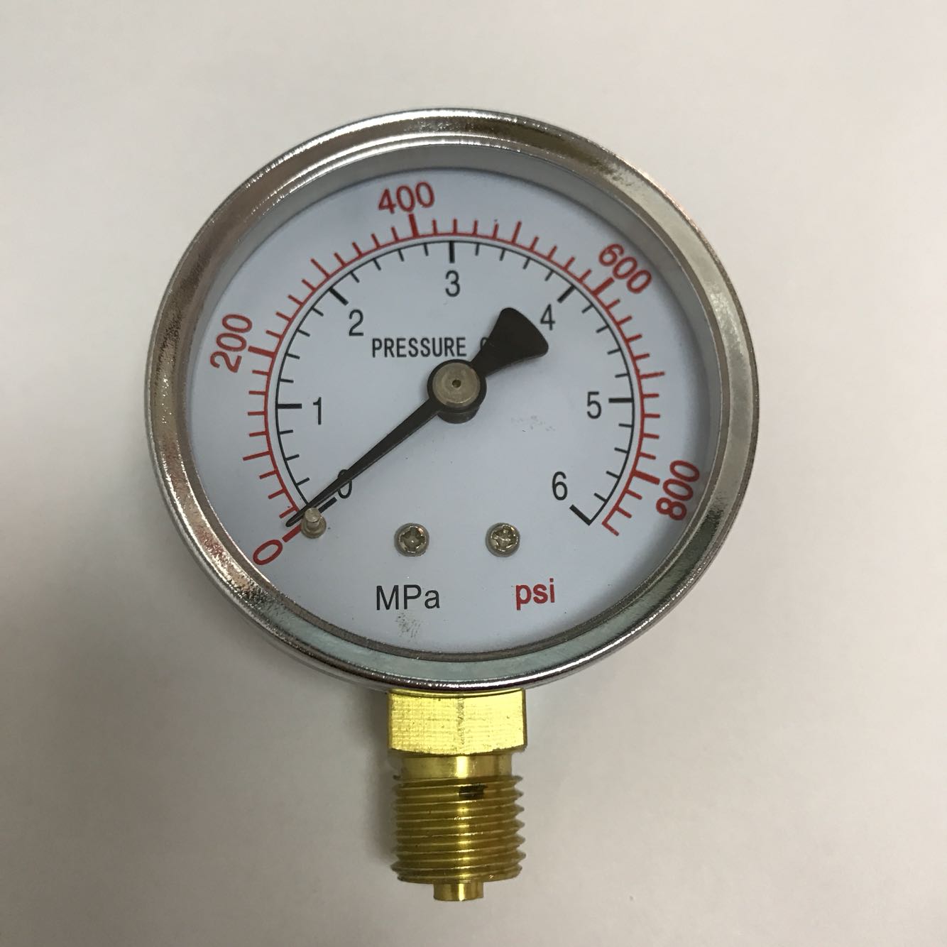 压力表 Y-60 0-6mpa 800psi 表面直径60mm 铜螺纹m14x1.5 径向