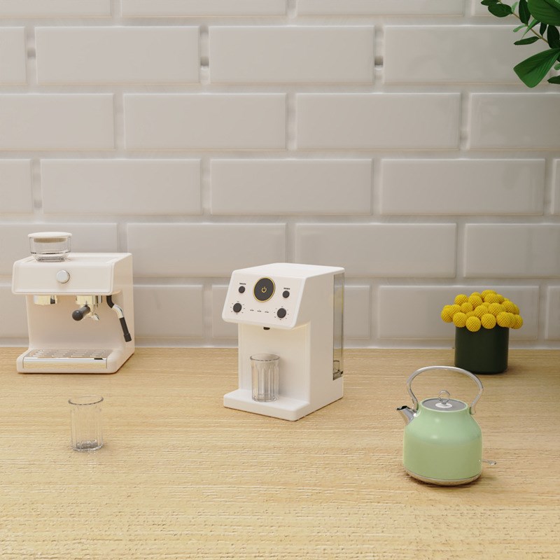 娃娃屋袖珍可出水台式饮水机桌面迷你厨房微缩食玩模型Dollhouse