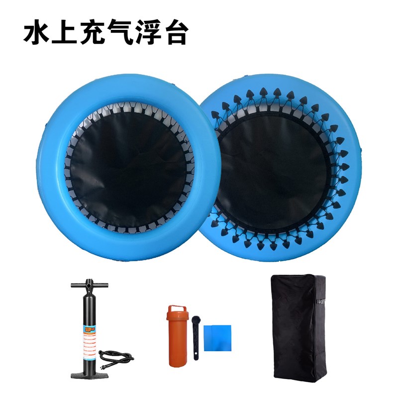 户外充气游泳池多人游泳水上充气浮台防溺水浮板充气浮排海上