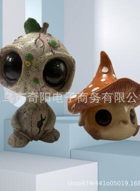 跨境新款创意大眼外星精灵装饰摆件花园庭院外星人摆件现货