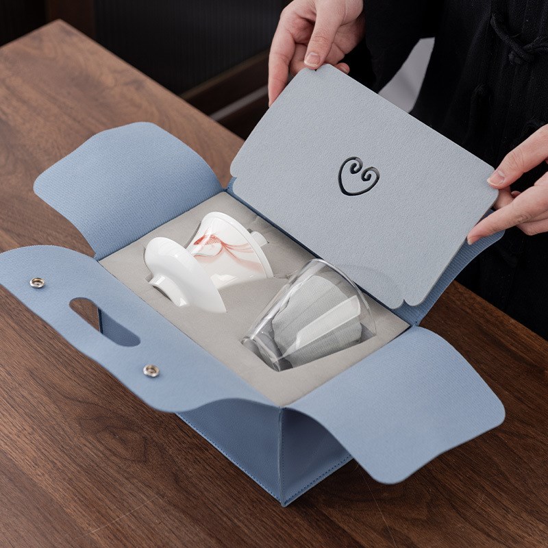 德化户外便携包一壶三杯旅行茶具套装羊脂玉白瓷陶瓷快客礼品套装