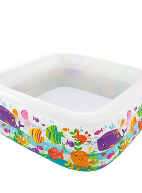 intex 57471 水族馆水池 婴幼儿方形充气游泳池儿童戏水池游泳