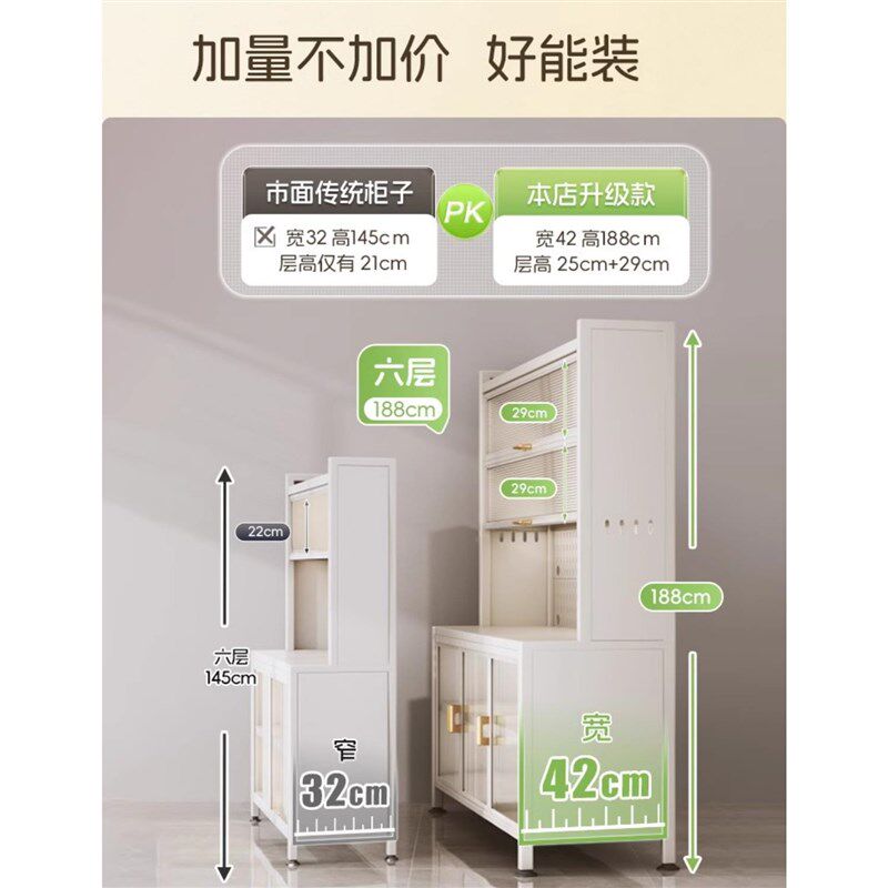 落地多层置物架大容量婴儿喂养台收纳柜宝宝用品置物架整理储物柜