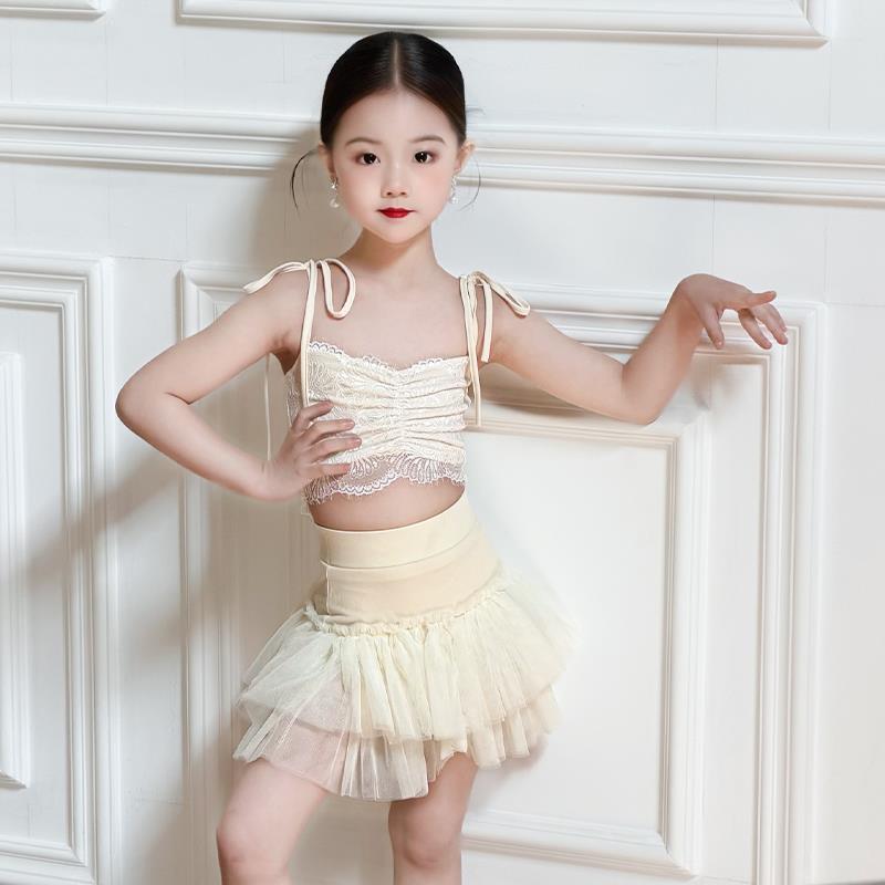 幼儿拉丁舞服夏季20n26新款女儿童练功训练服高级感表演舞蹈服套