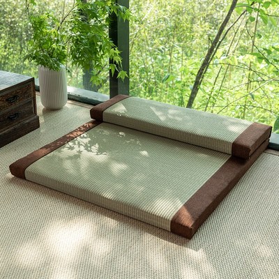 草编打坐垫禅修垫家用跪拜垫静坐冥想垫环保蔺草加厚打坐蒲团