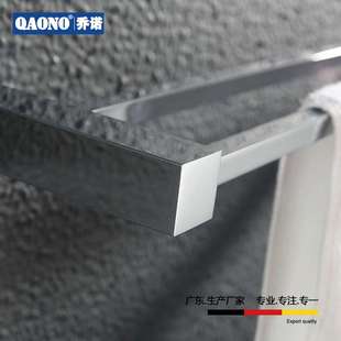 浴室毛巾双杆置物架全铜五金挂件方形铬色酒店工程厂家直销2515