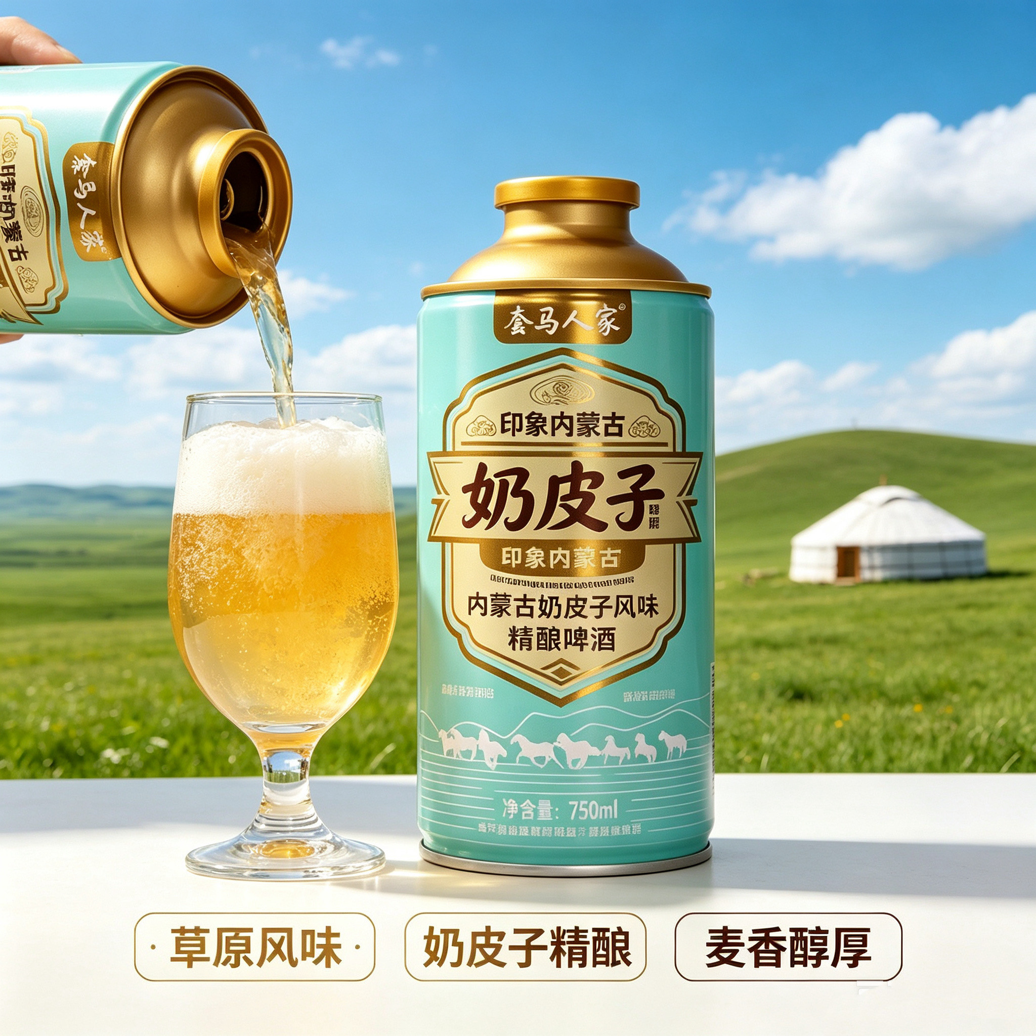 印象内蒙古奶皮子精酿啤酒麦香