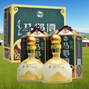 马奶酿造发酵乳白色套马人家18度500ml整箱6瓶装礼盒装酒马奶酒