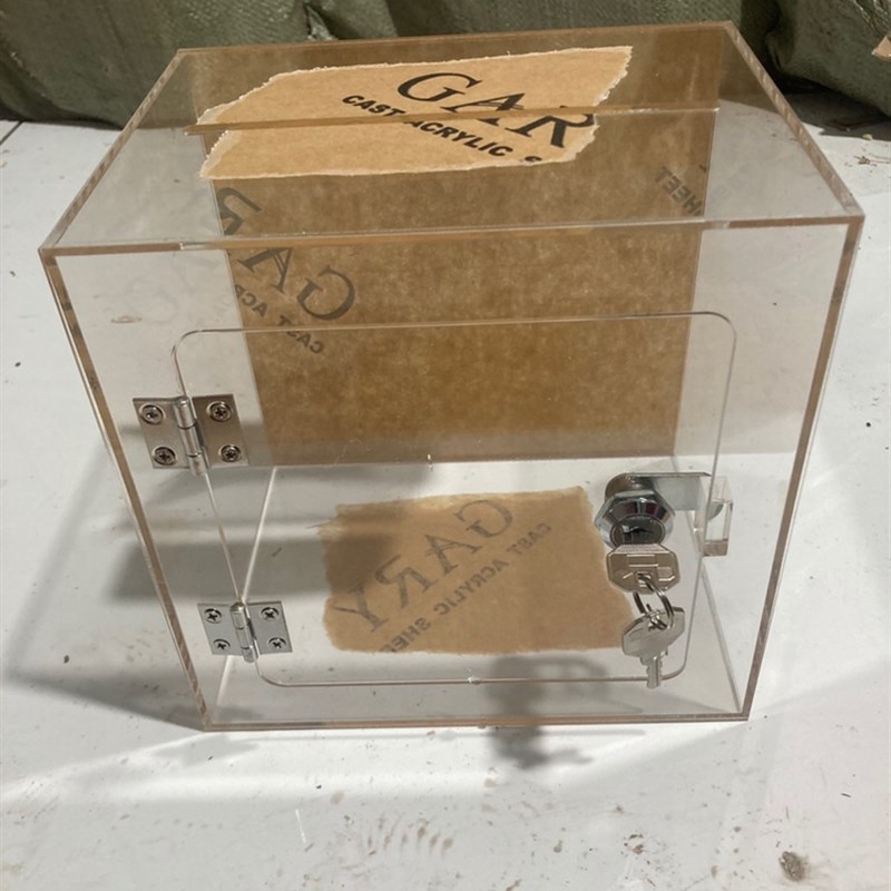 透明带锁亚克力投票箱 透明捐款箱 意见见箱收纳盒子有机玻璃订制