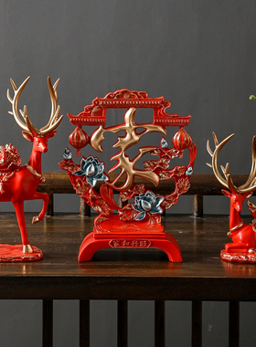 现代创意鹿摆件客厅玄关桌面电视柜家居装饰品乔迁礼品结婚礼物
