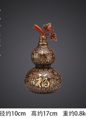 工厂直供全铜葫芦摆件招财百福葫芦开盖彩铜N空心家居办公室工艺