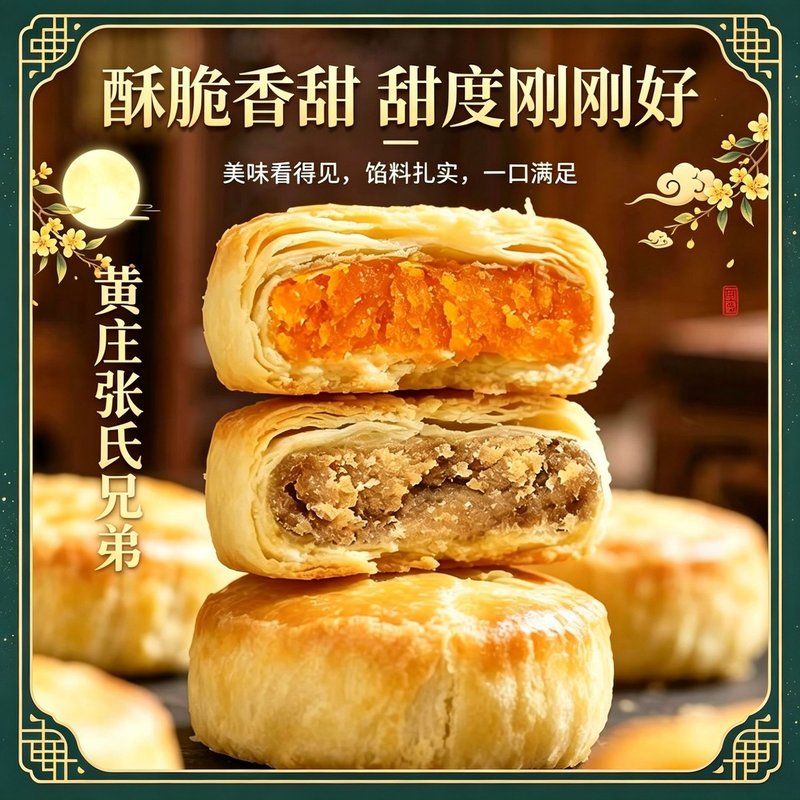 正宗张氏兄弟传统老式手工酥皮石家庄特产庄特产黄庄直发