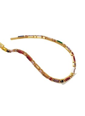 青岛饰品炫c彩撞色锆石手链复古新潮设计感手镯ins风时尚手饰1147