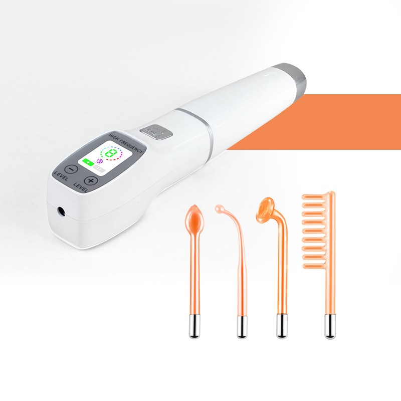 新品彩屏高周波电疗仪4件套高频臭氧电S疗棒家用美容仪器