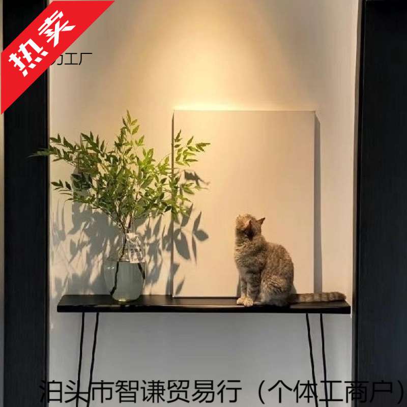 北欧实木进门极窄玄关台玄关桌靠墙条几案几铁艺入户超窄走廊桌子