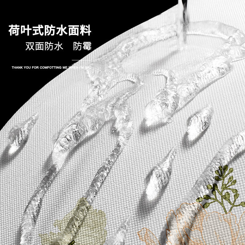 美式浴帘防水布免打孔卫生间加厚防霉隔断帘浴室帘挡水淋浴帘套装