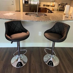 吧台椅现代简约高脚椅子酒吧高凳手机店凳子旋转吧凳升降旋转吧椅