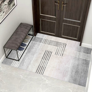 侘寂风进门地垫家用入户玄关门口脚踏垫日式 灰色耐脏门厅地垫定制