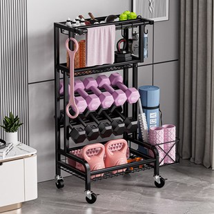 健身器材收纳架泡沐轴瑜伽垫收纳筐哑铃置物架健身用品工具收纳篮