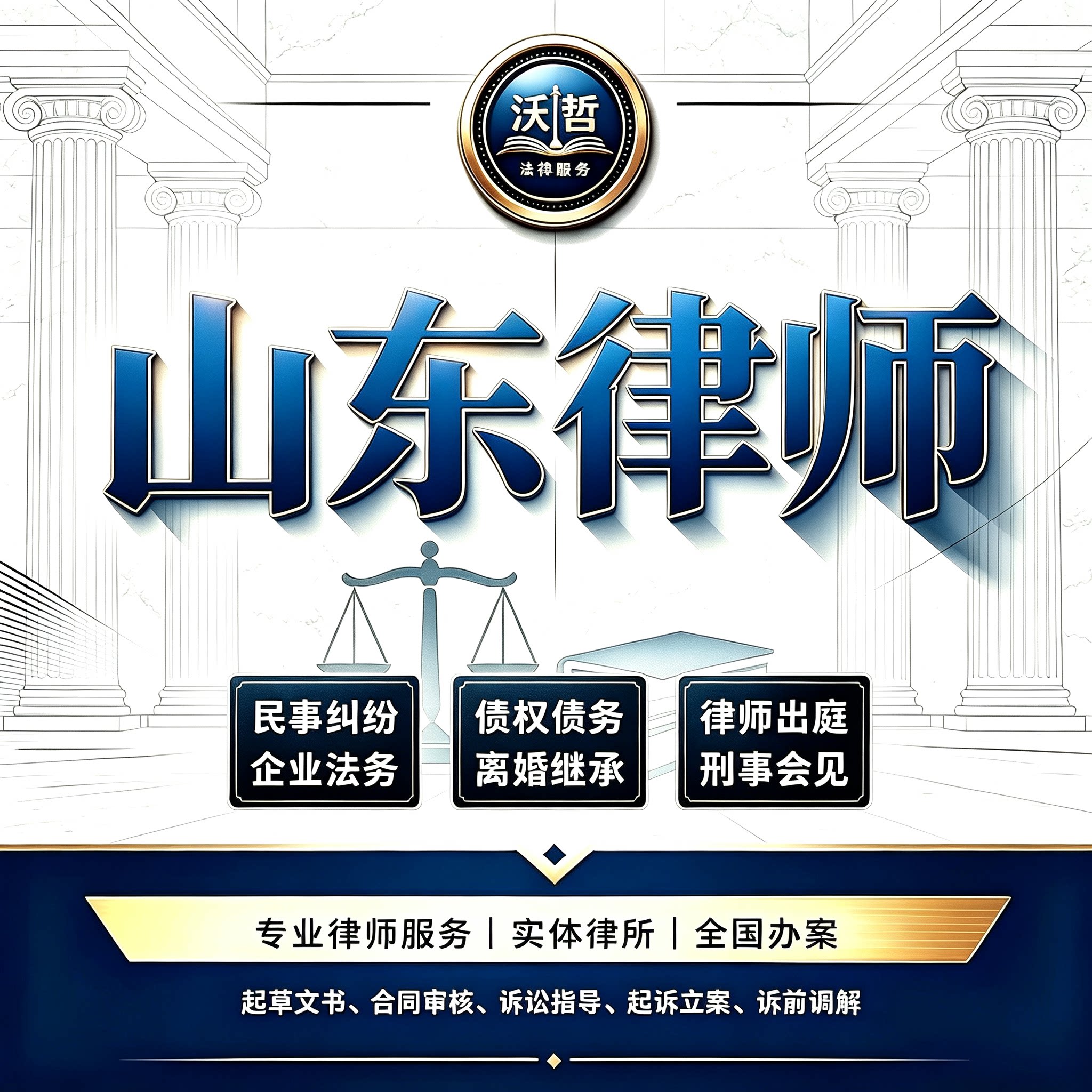 山东律师法律咨询事务所离婚继承劳动仲裁合同起诉刑事代理代立案