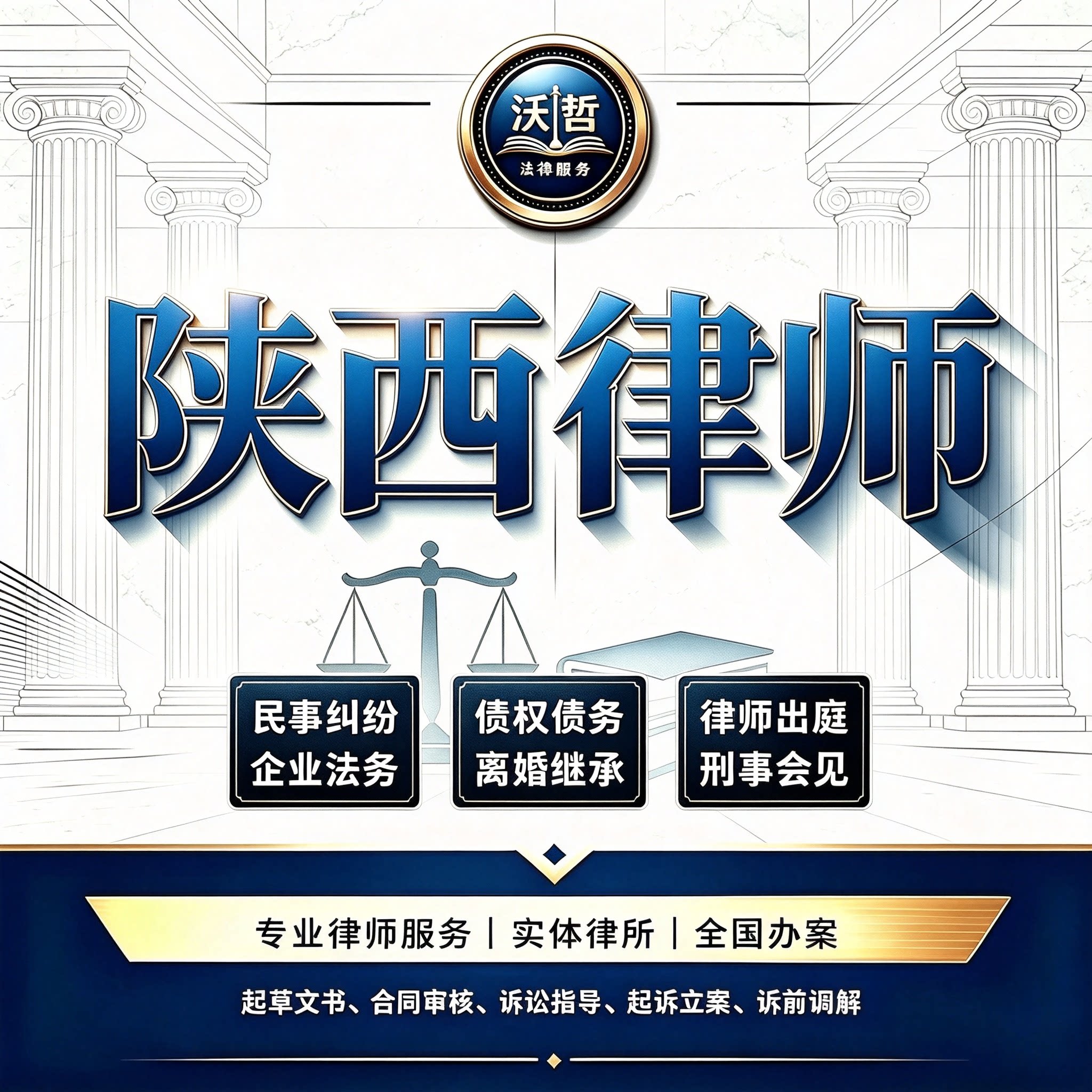 陕西律师法律咨询离婚遗产继承劳动仲裁合同起诉刑事代理债权债务