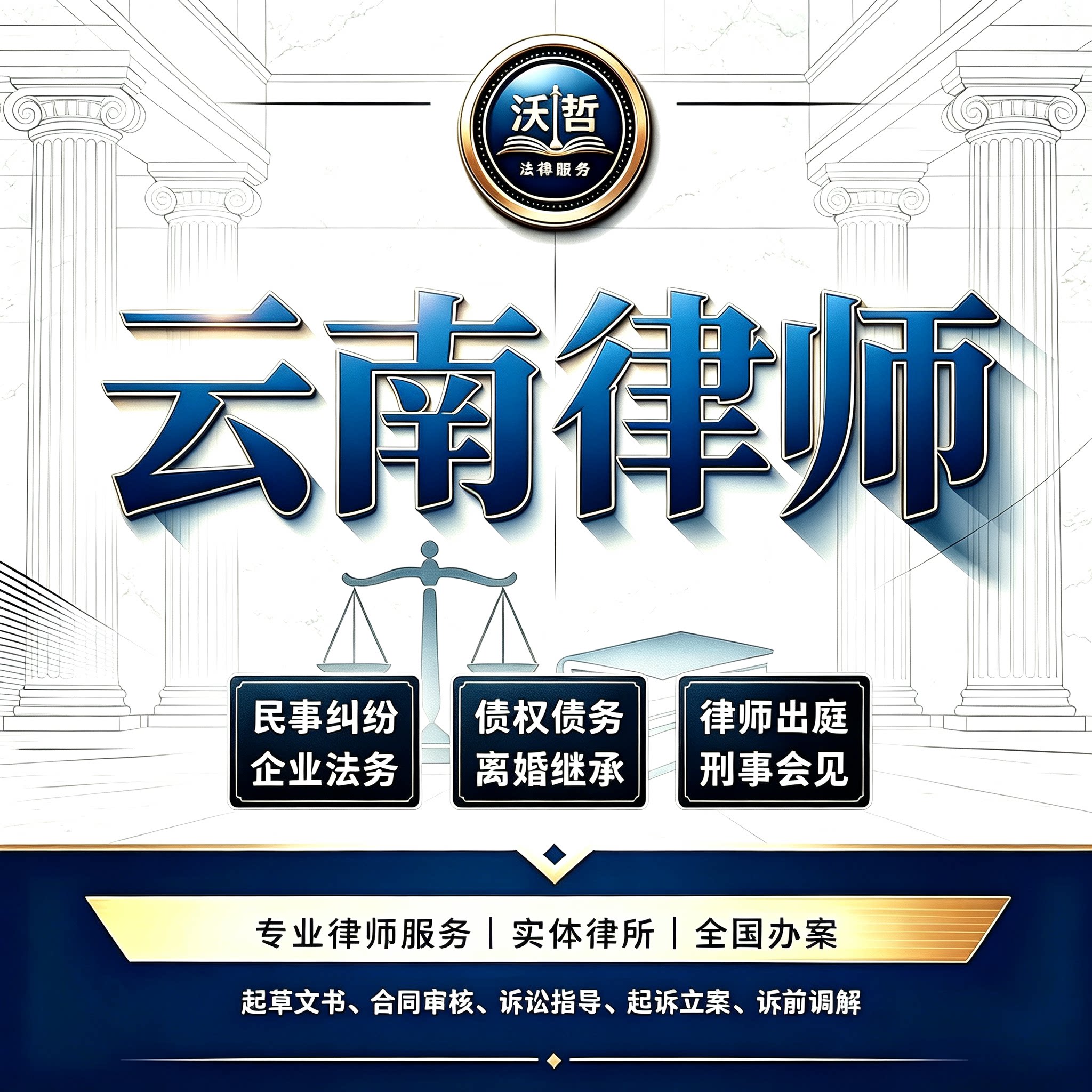云南律师法律咨询欠款离婚遗产继承劳动仲裁合同起诉刑事代理债权