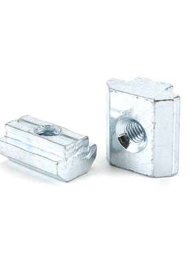 T型螺母-A3钢-白色镀锌 T型滑块螺母3D打印机雕刻机配件方块