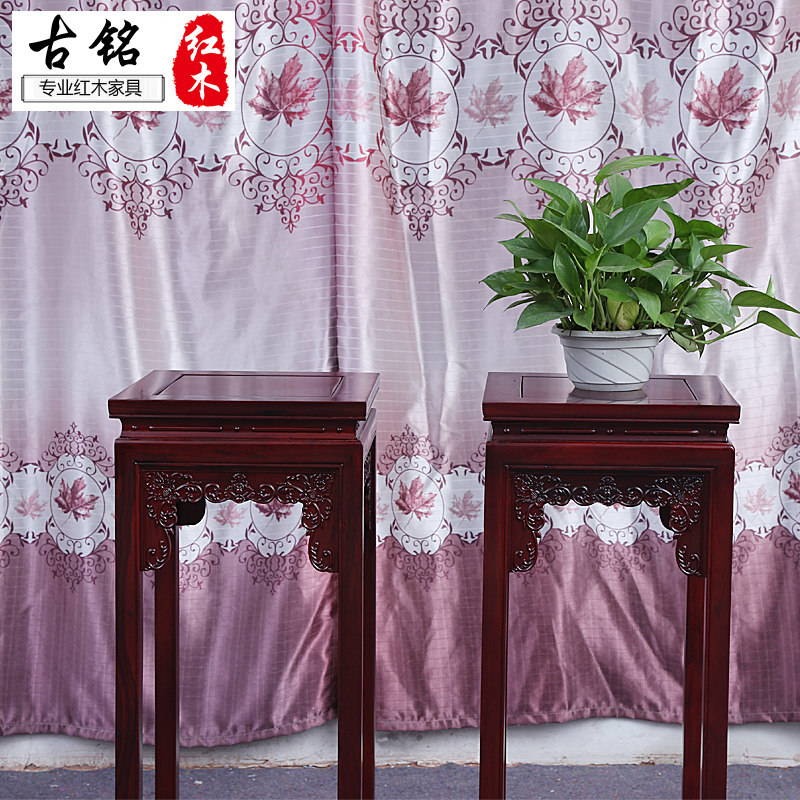 红木花架中式家用客厅仿古非酸花几室内置物架非洲酸枝木盆景架子