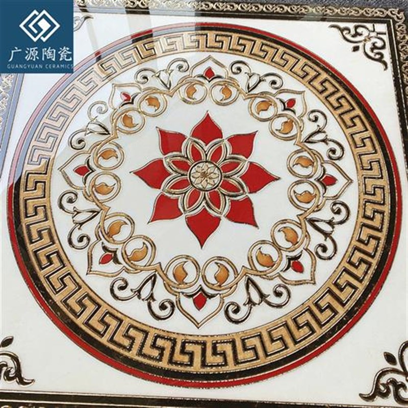 客厅餐厅入户玄关800X800单片拼花瓷砖 微晶石地砖过道走廊地毯花