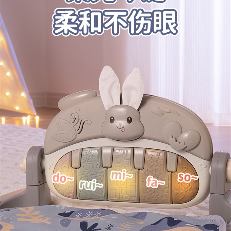 婴儿健身架脚踏钢琴健身架新生脚踩脚蹬宝宝躺着玩的玩具0-3个月