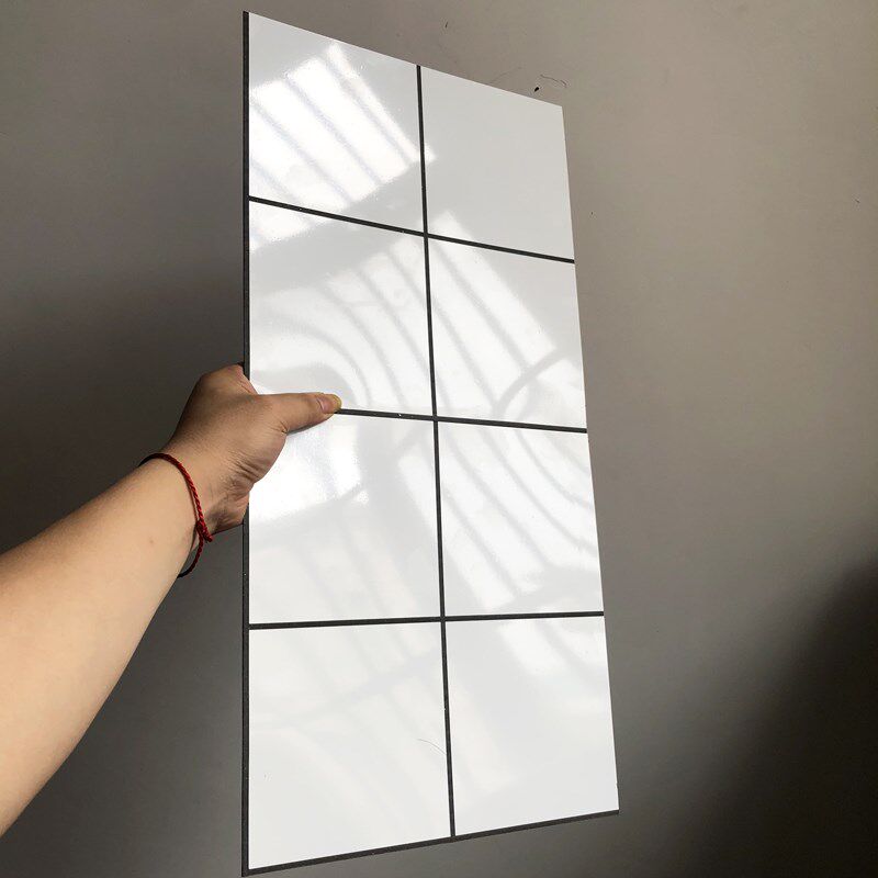 40x80实心硬板立体开槽铝塑板仿瓷砖墙贴防油污厨房卫生间装饰贴图片